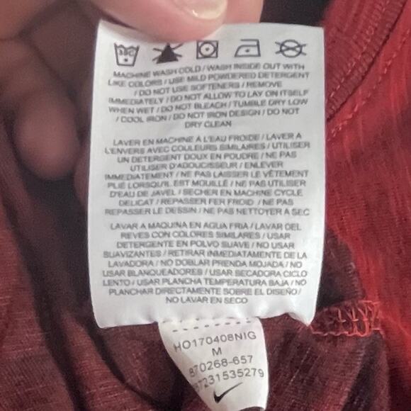 Nike Mens NBA Houston Rockets Dri-fit The Nike Tee SS Shirt Red Sz Med - Picture 7 of 8